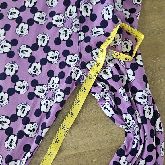 LuLaRoe Leggings All Over Mickey Mouse Purple One Size - Picture 7 of 7